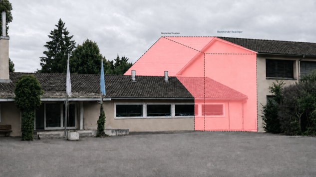Mitteltrakt mit Anbau Treppenhaus