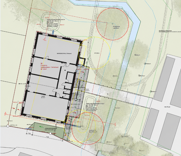 Neubau WerkenTagesschule Umgebung